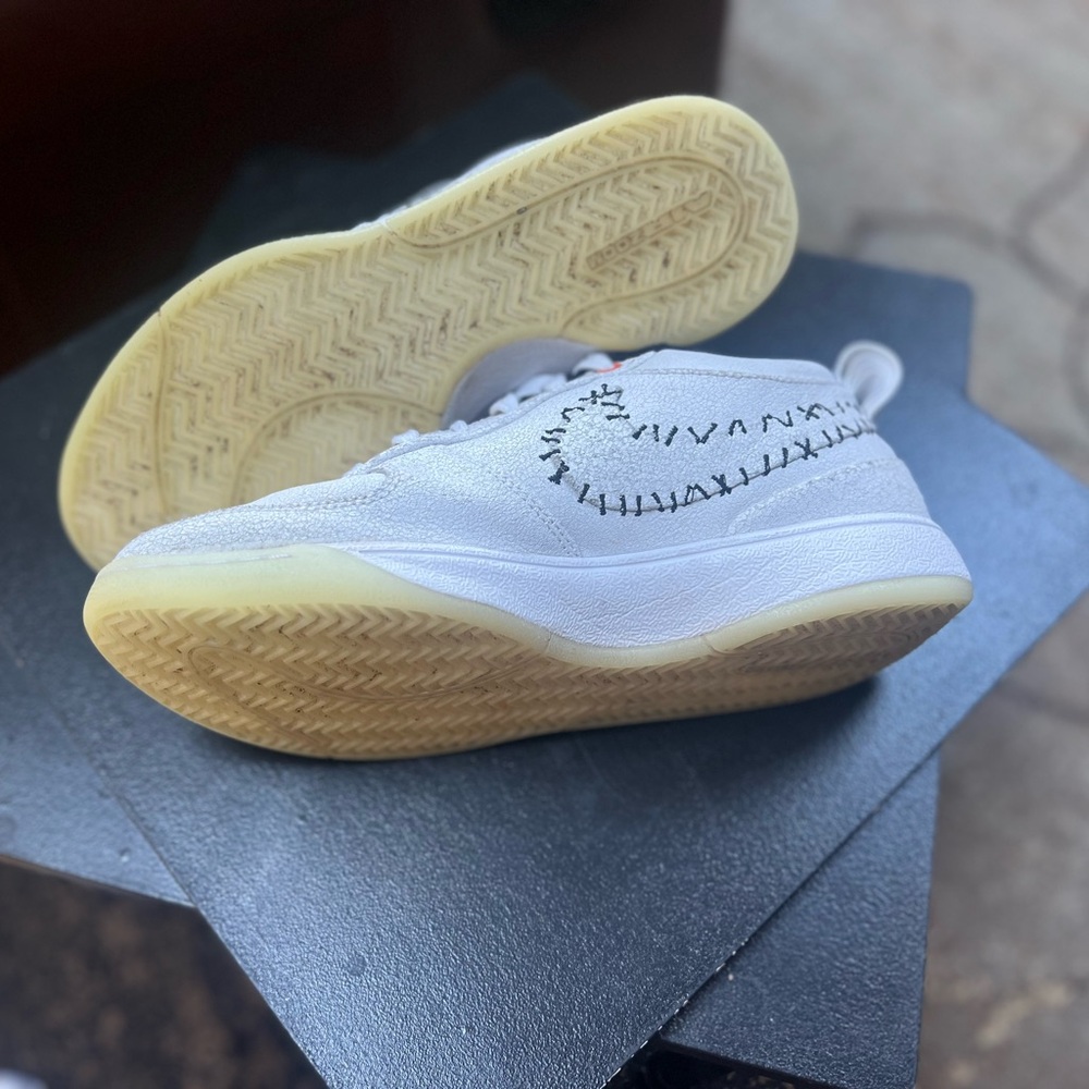 Nike Book 1 White and Black Stitch Sneakers - Picture 4 of 5